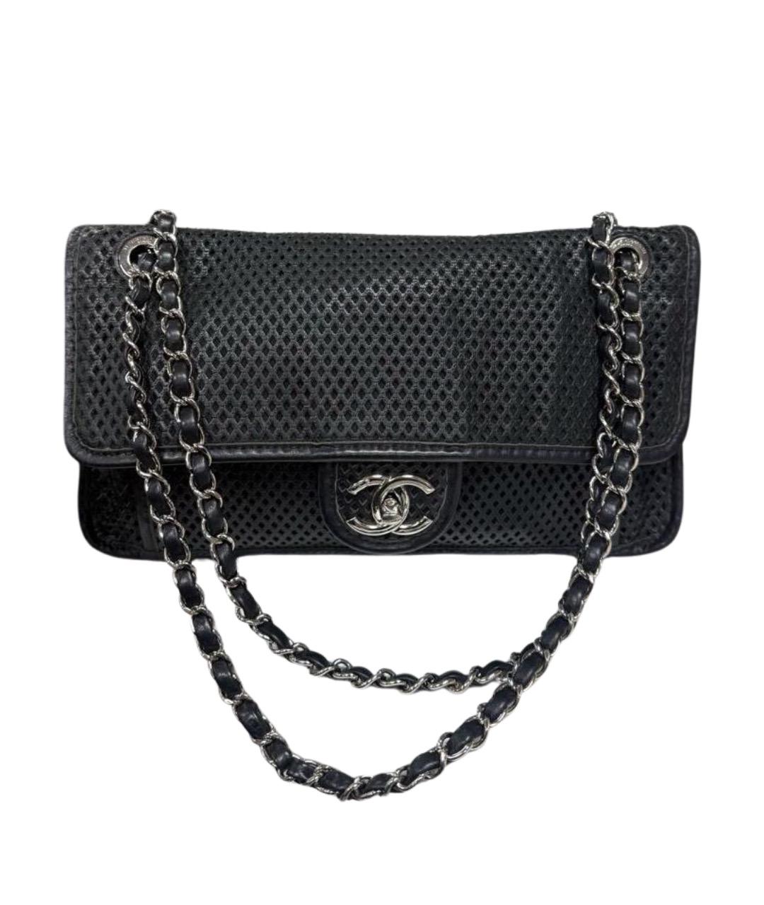CHANEL Черная кожаная сумка через плечо, фото 1