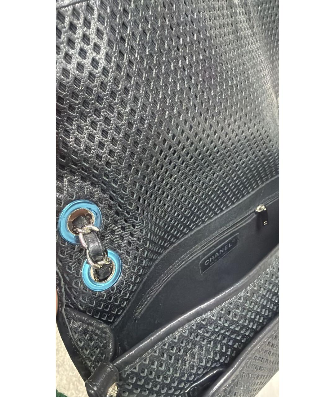 CHANEL Черная кожаная сумка через плечо, фото 7