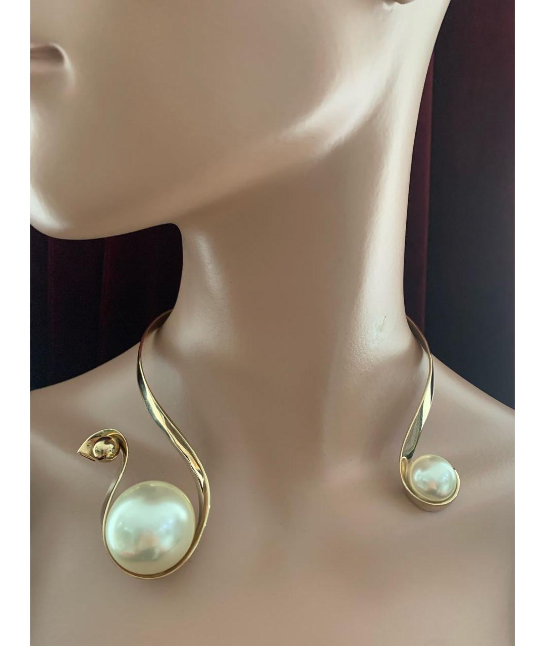 CHRISTIAN DIOR Золотое металлическое колье, фото 3