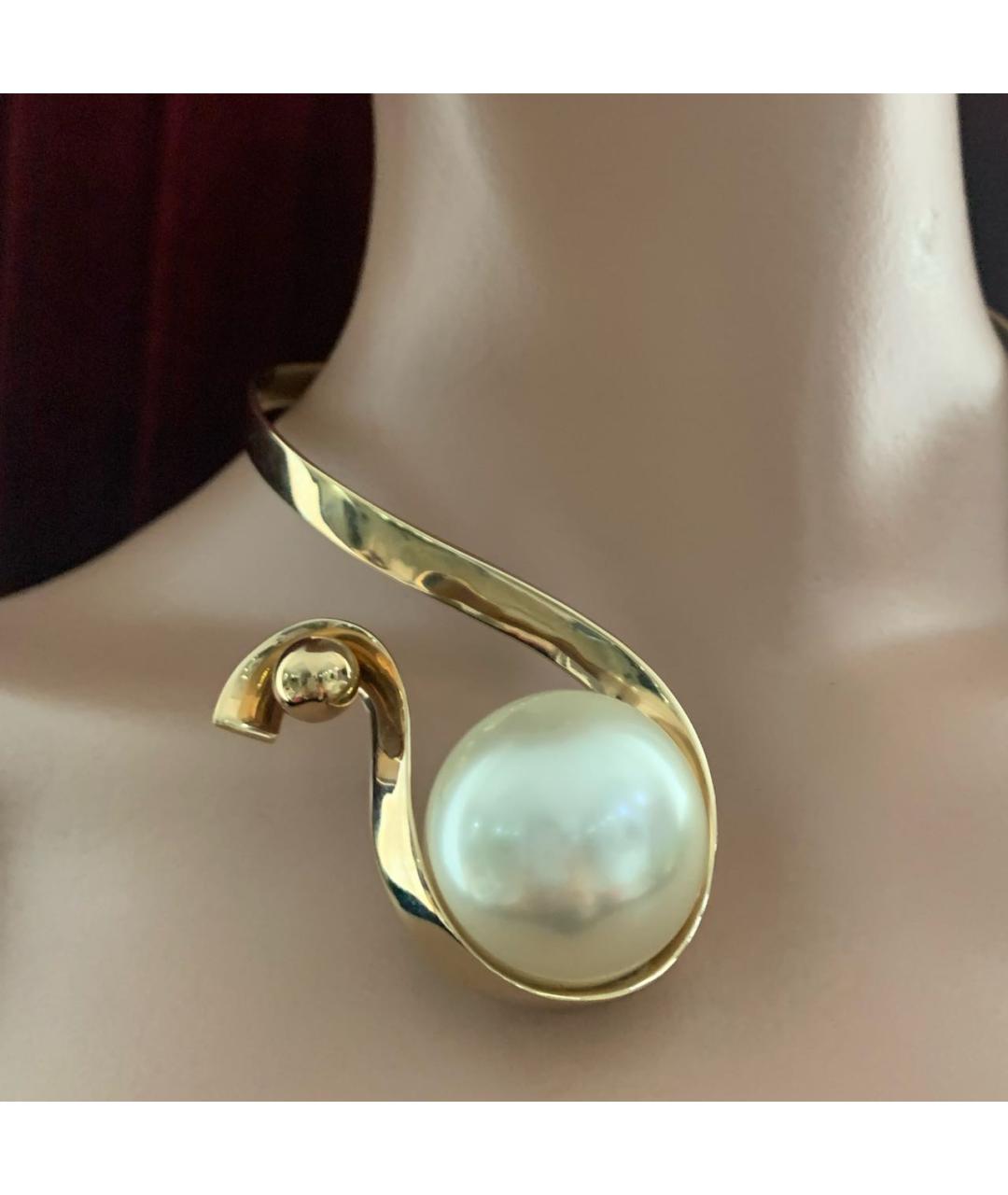 CHRISTIAN DIOR Золотое металлическое колье, фото 2