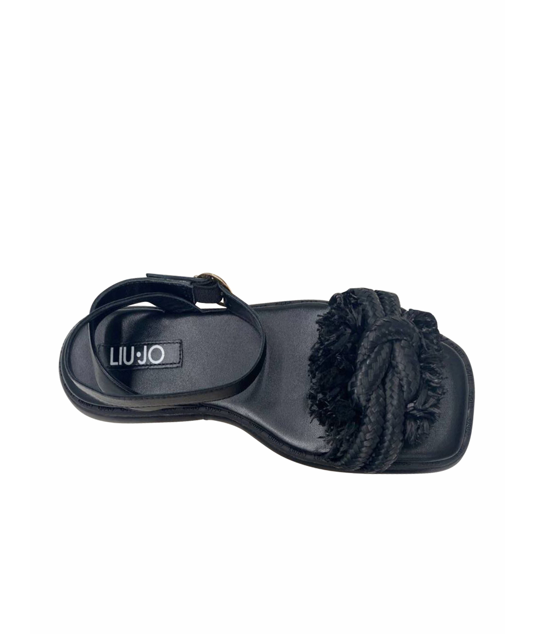 LIU JO Черные кожаные сандалии, фото 1