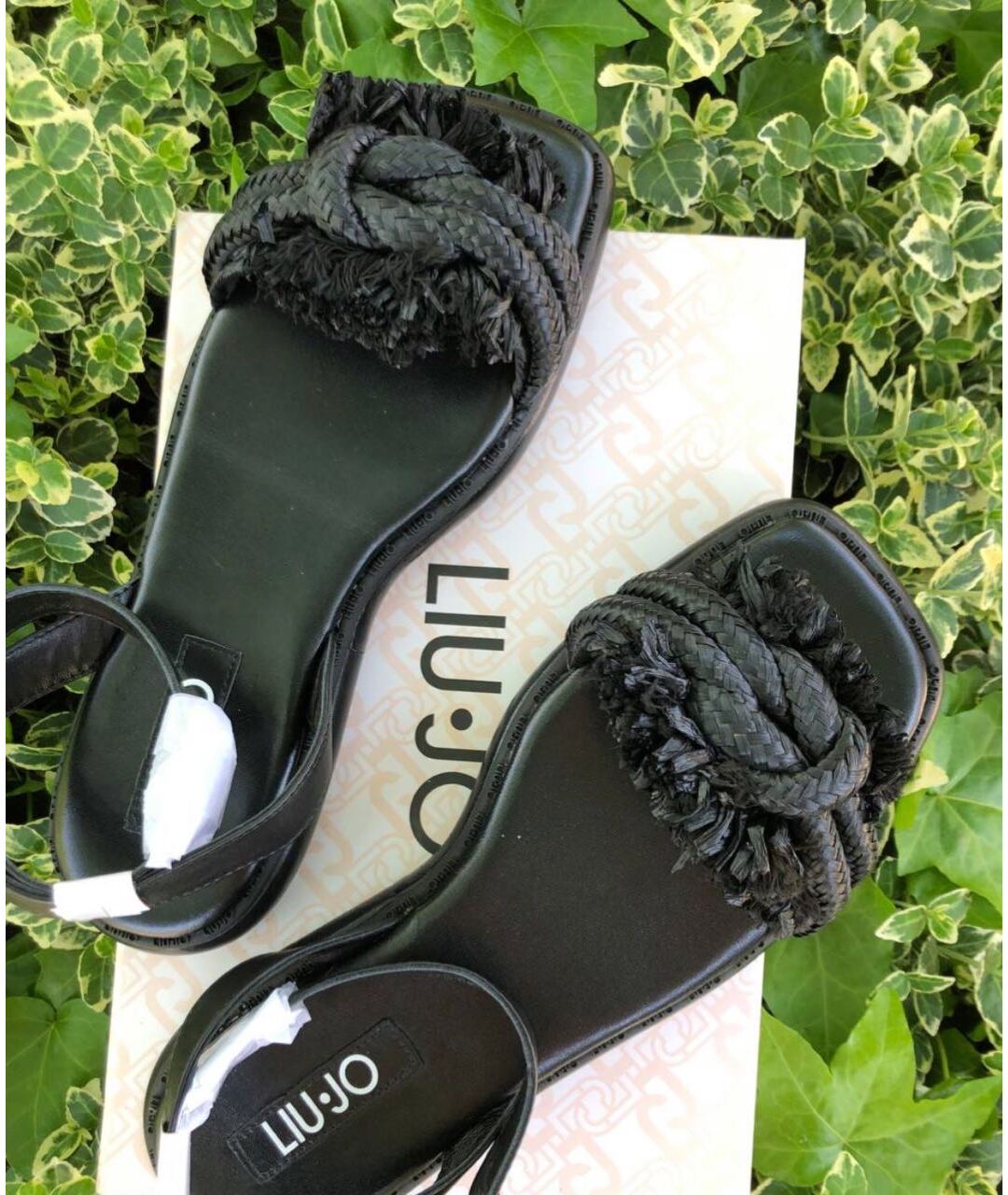 LIU JO Черные кожаные сандалии, фото 3