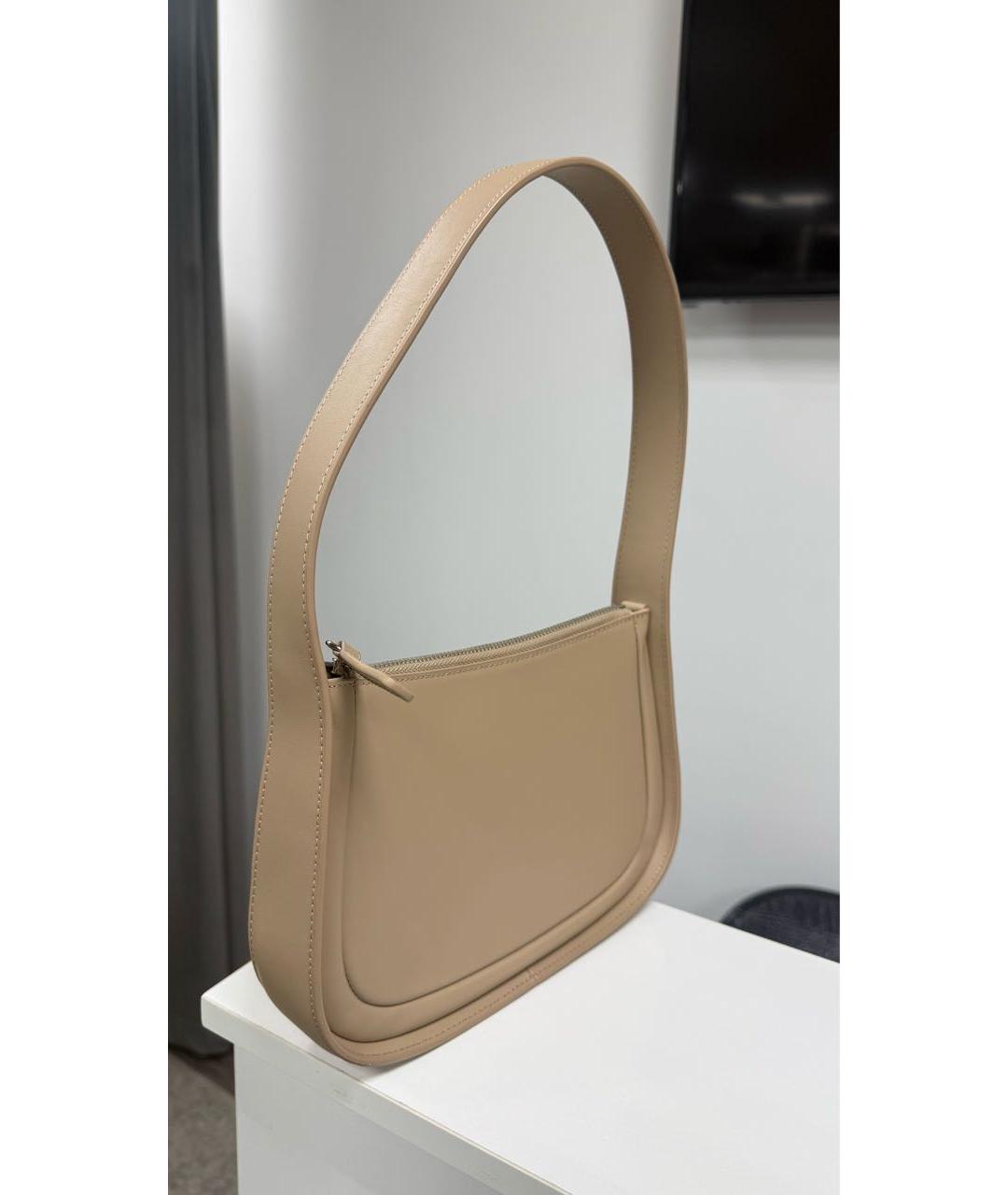 12 STOREEZ Бежевая кожаная сумка через плечо, фото 5
