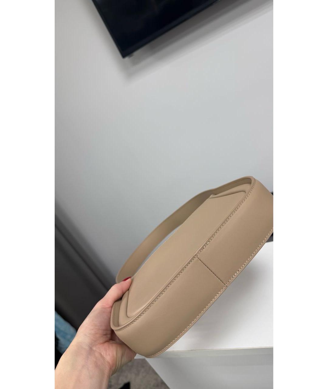 12 STOREEZ Бежевая кожаная сумка через плечо, фото 6