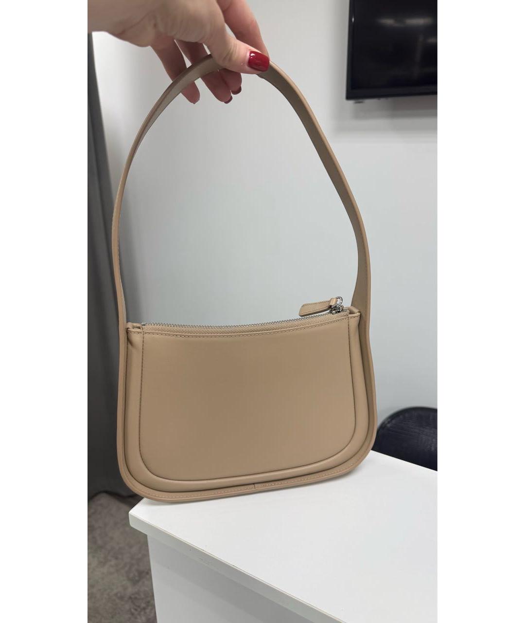 12 STOREEZ Бежевая кожаная сумка через плечо, фото 2