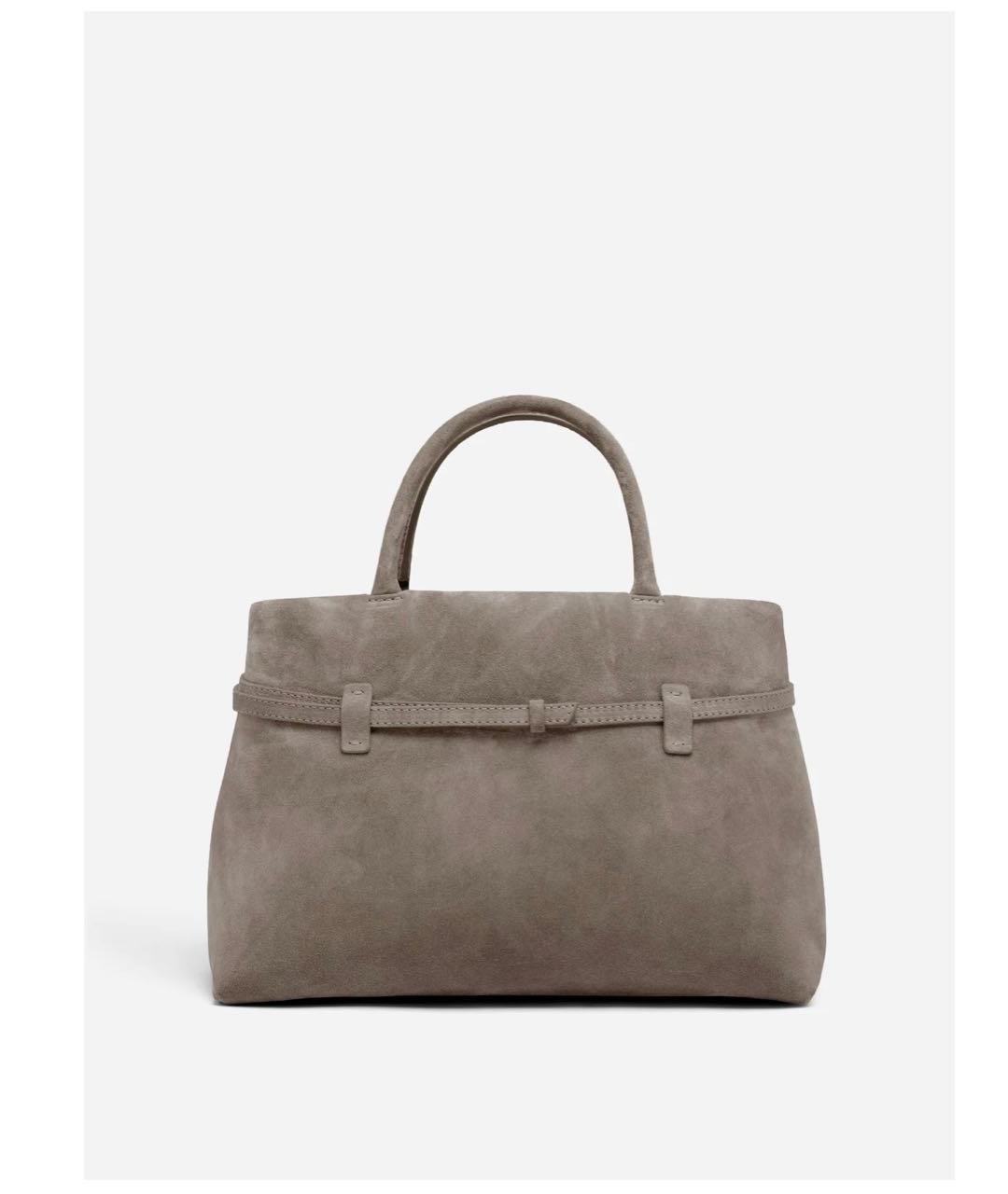 MANU ATELIER Серая замшевая сумка тоут, фото 2