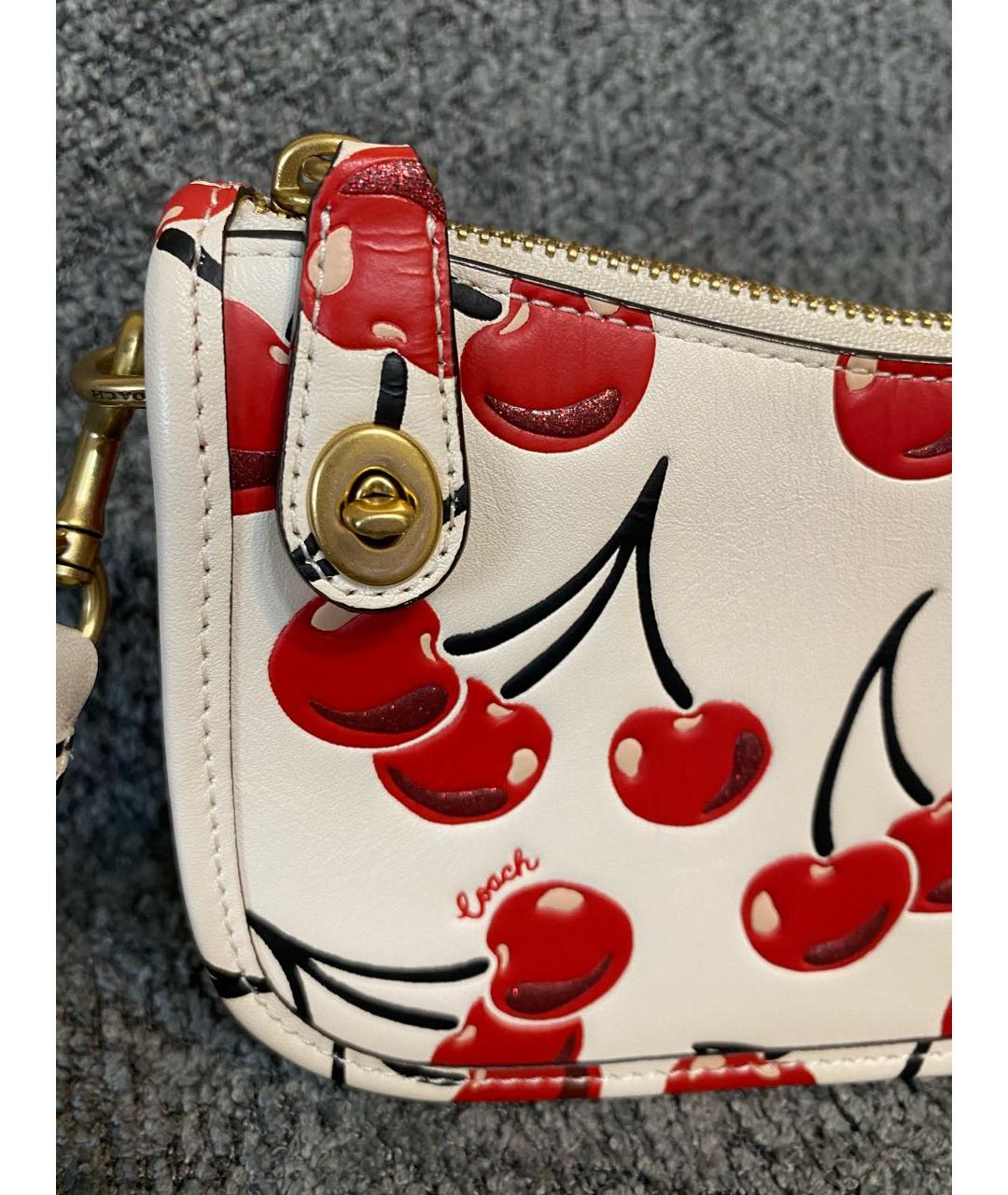 COACH Белая кожаная сумка через плечо, фото 9