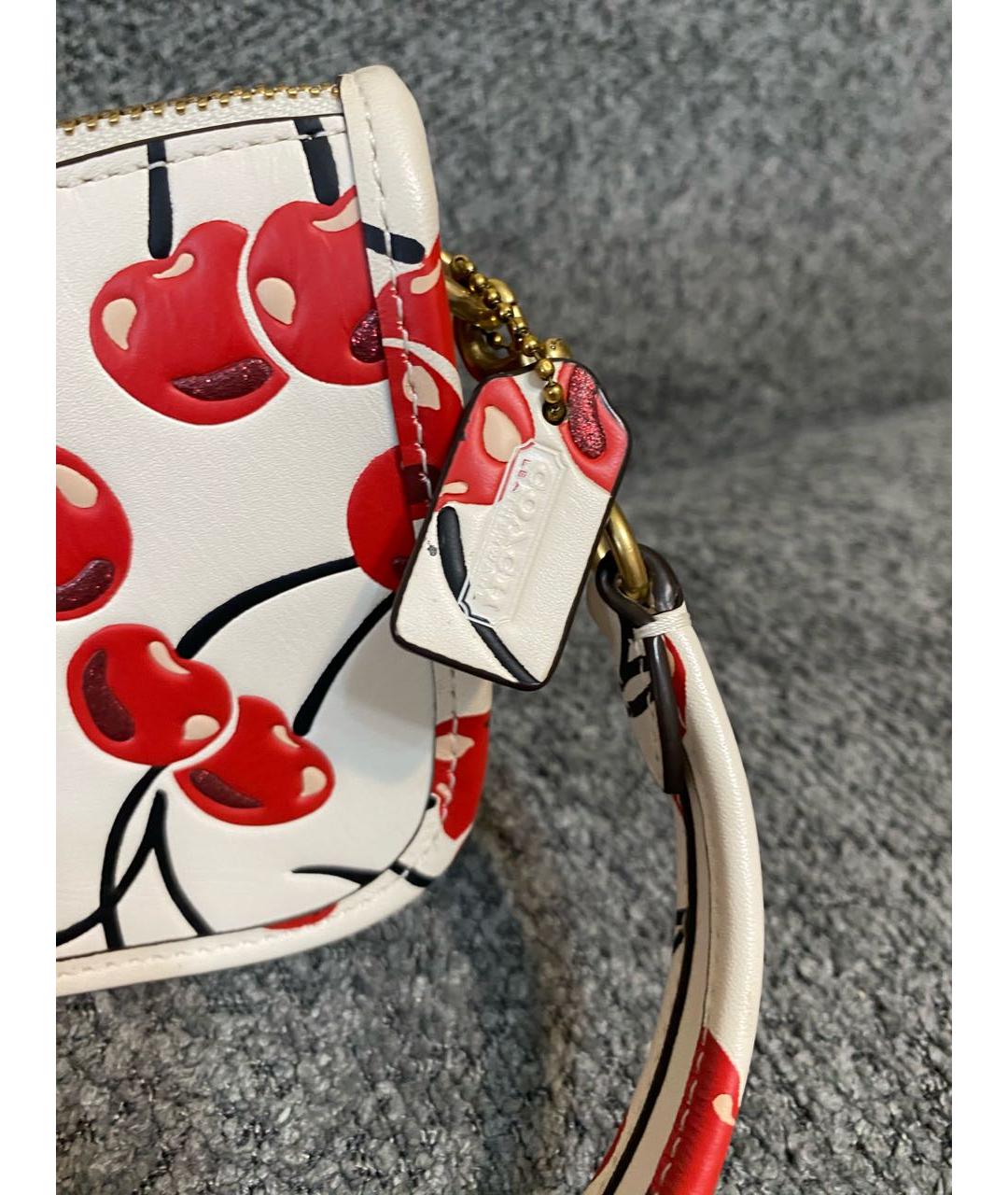 COACH Белая кожаная сумка через плечо, фото 6