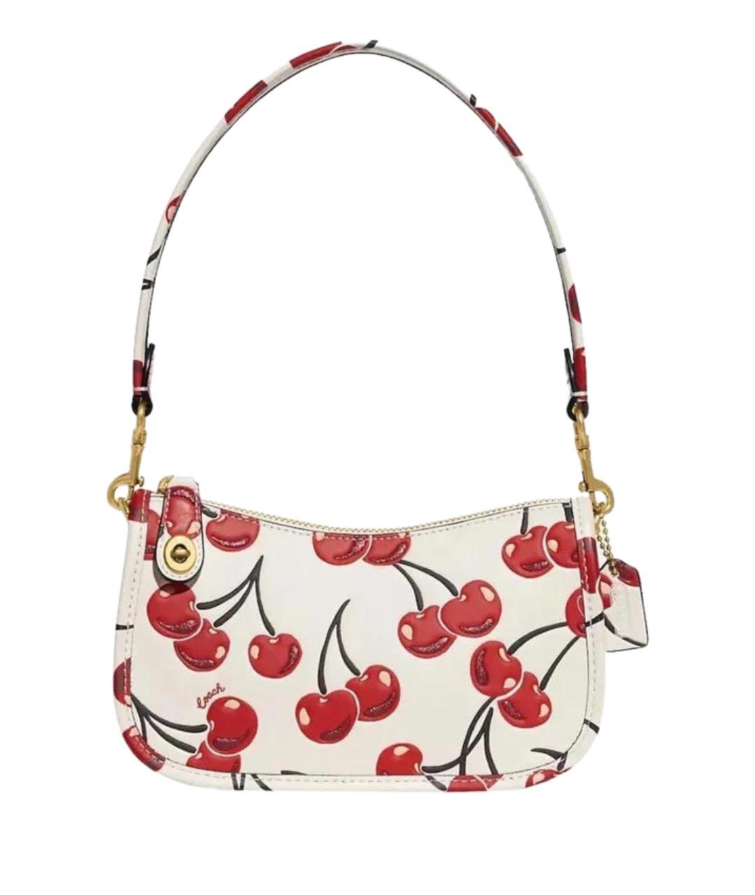 COACH Белая кожаная сумка через плечо, фото 1