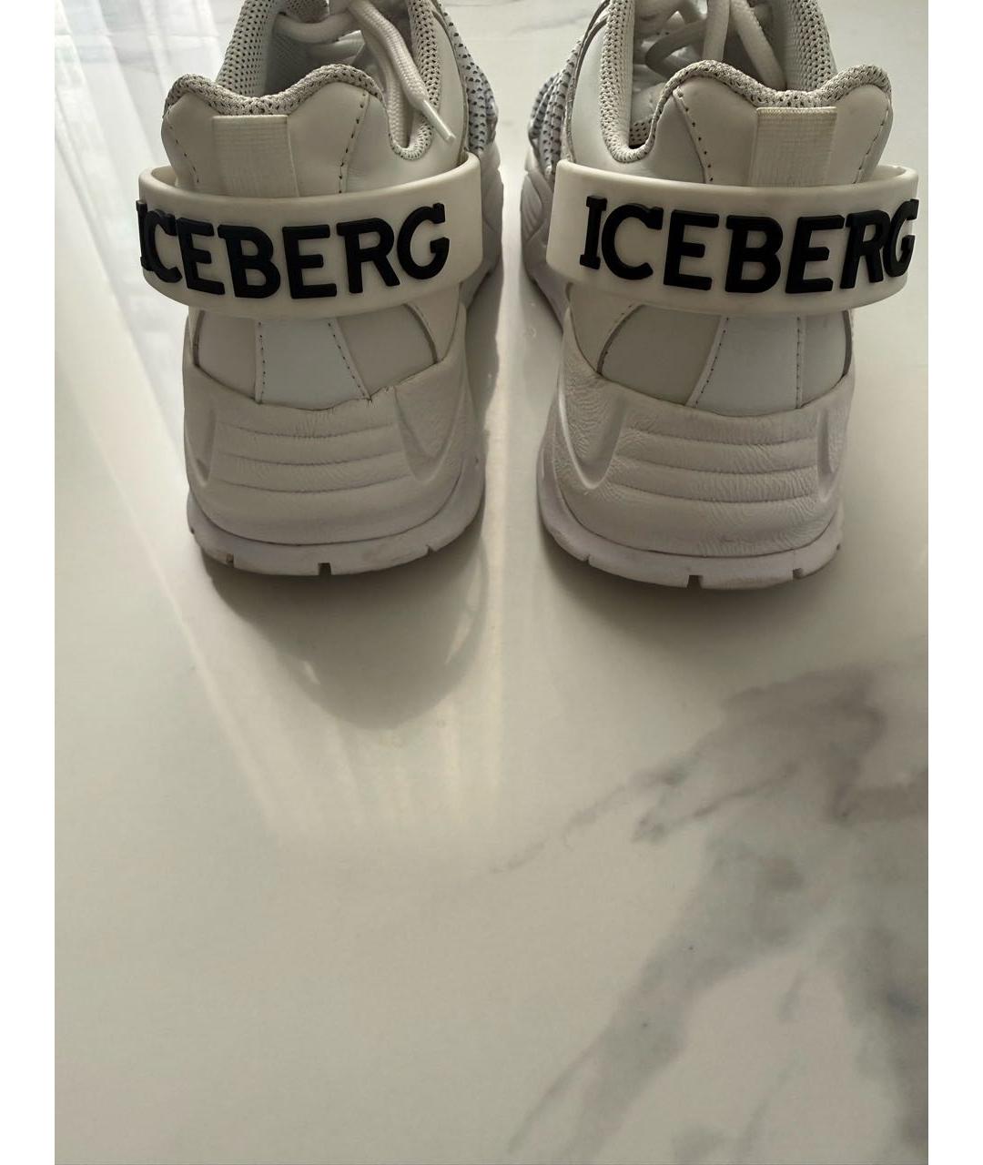 ICEBERG Белые кожаные кроссовки, фото 4