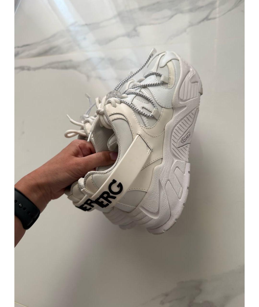 ICEBERG Белые кожаные кроссовки, фото 5