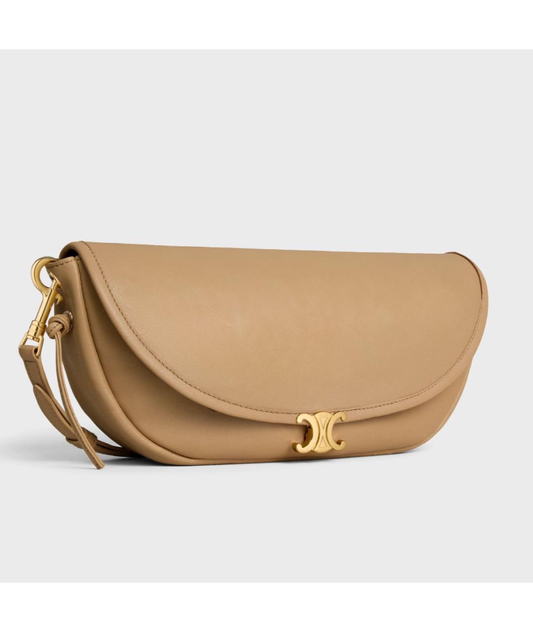 CELINE Бежевая кожаная сумка тоут, фото 2