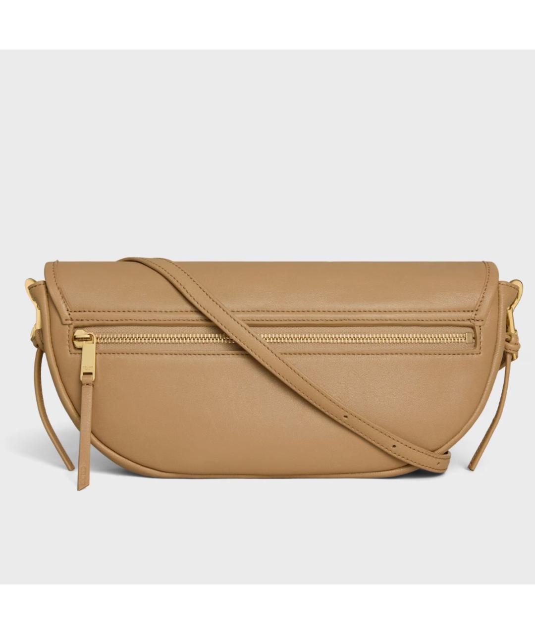 CELINE Бежевая кожаная сумка тоут, фото 3