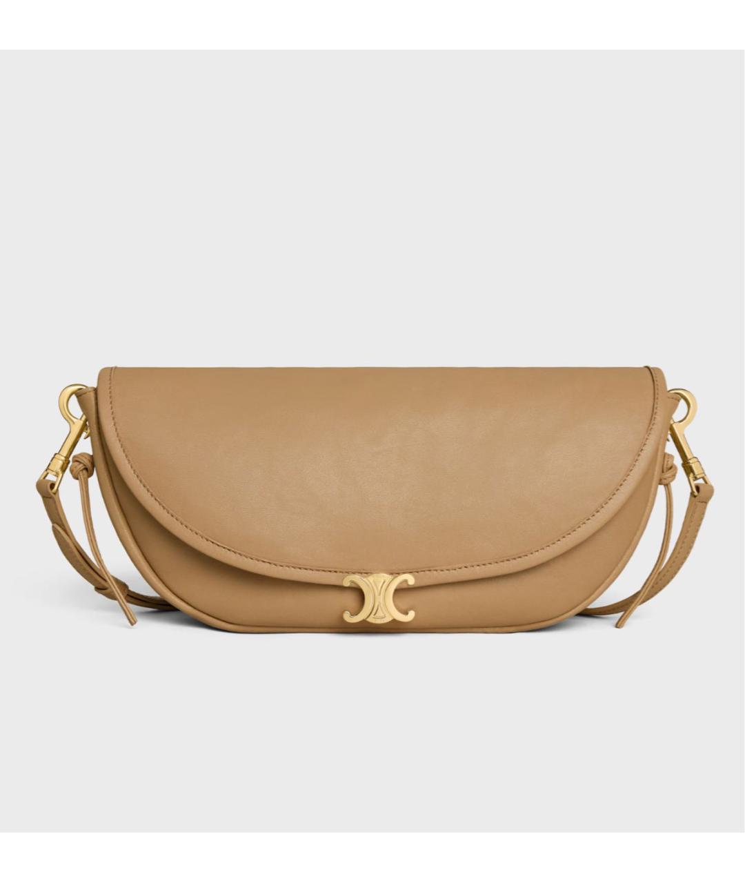 CELINE Бежевая кожаная сумка тоут, фото 5