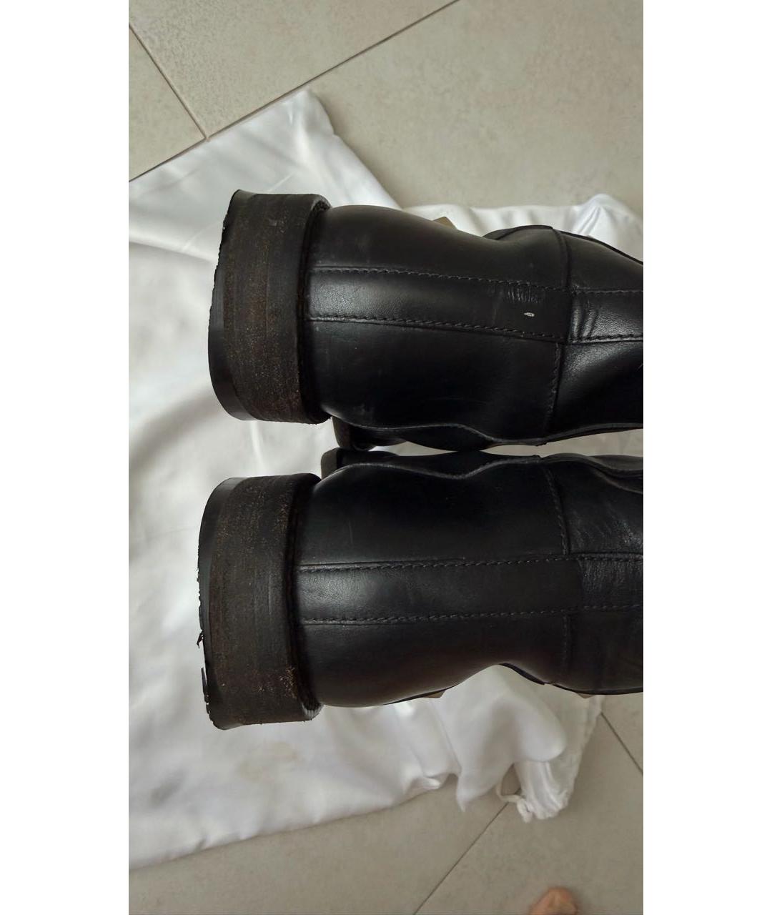 VALENTINO Черные кожаные сапоги, фото 4