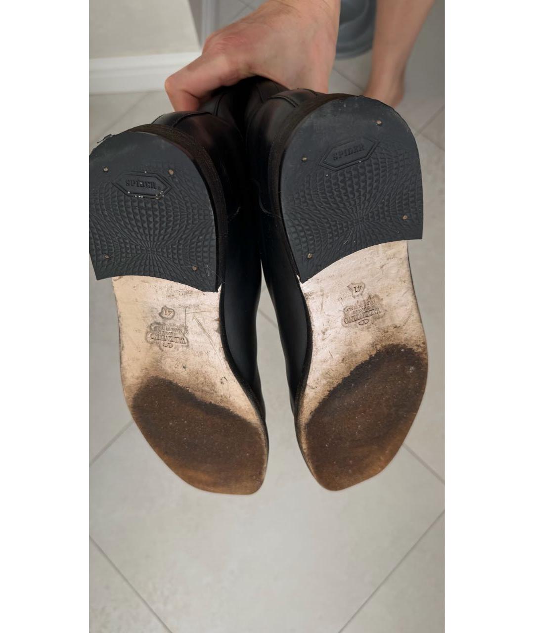 VALENTINO Черные кожаные сапоги, фото 8