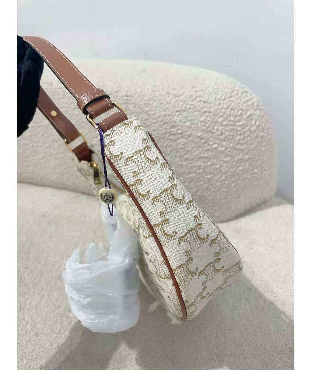 CELINE Бежевая сумка через плечо, фото 3