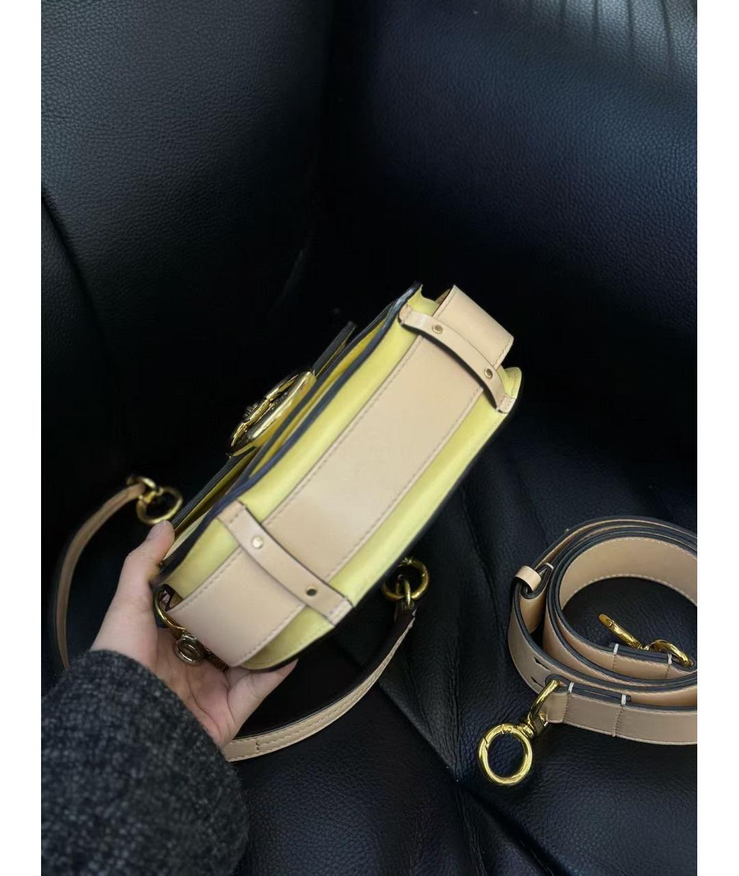 CHLOE Желтая кожаная сумка через плечо, фото 4