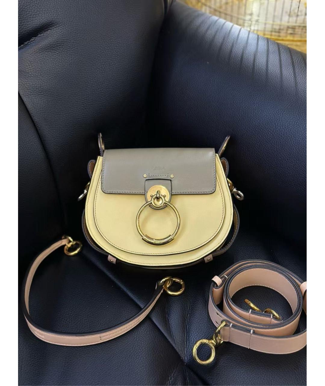 CHLOE Желтая кожаная сумка через плечо, фото 2