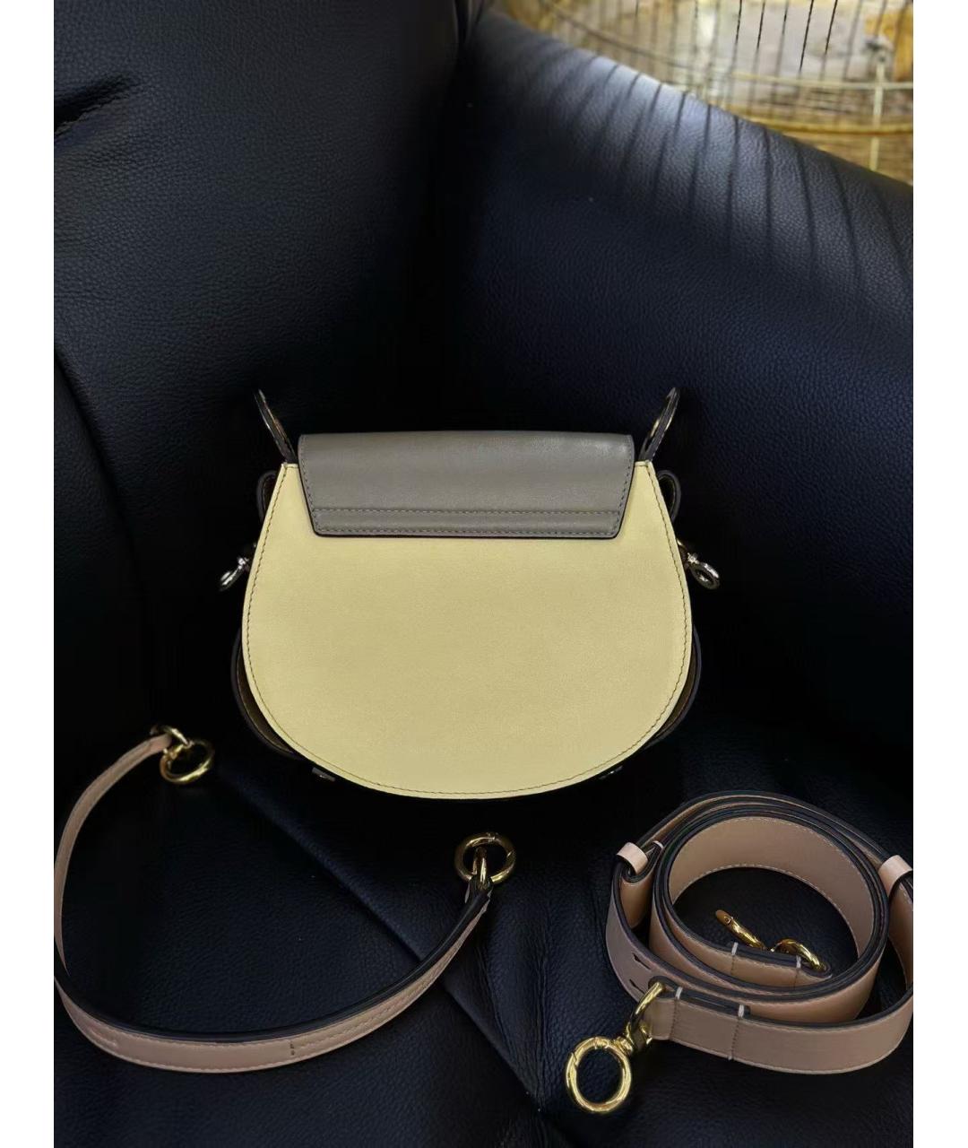 CHLOE Желтая кожаная сумка через плечо, фото 3
