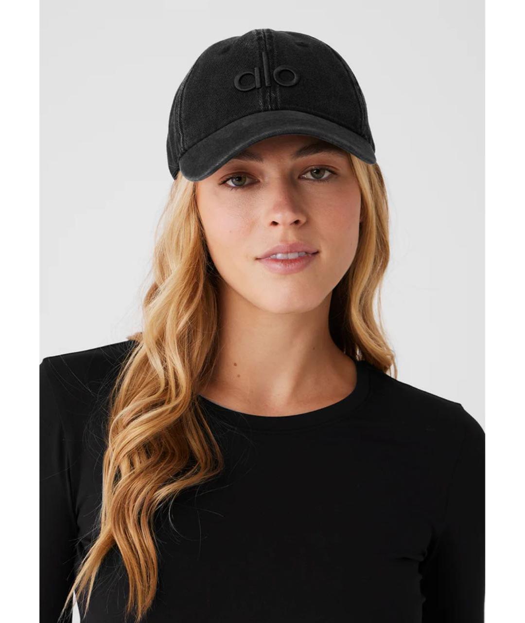 ALO YOGA Антрацитовая хлопковая кепка, фото 4