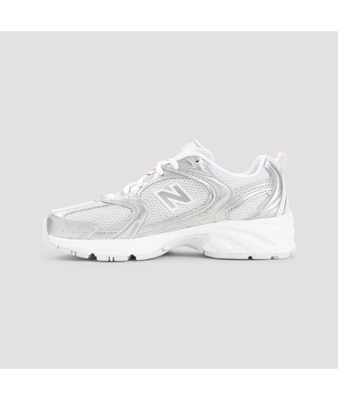 NEW BALANCE Серебряные текстильные кроссовки, фото 2