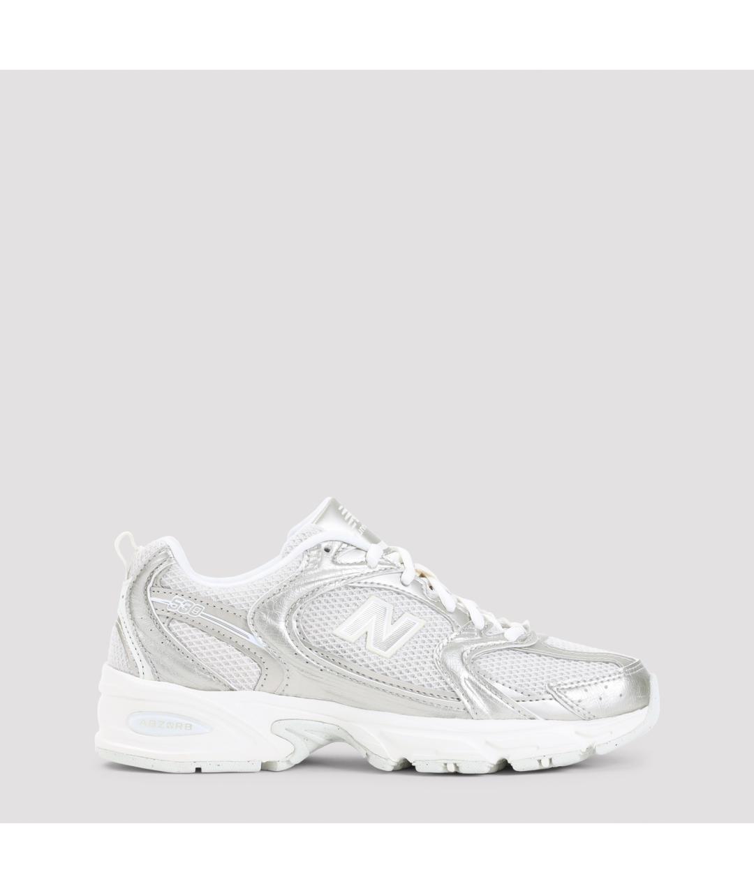 NEW BALANCE Серебряные текстильные кроссовки, фото 5