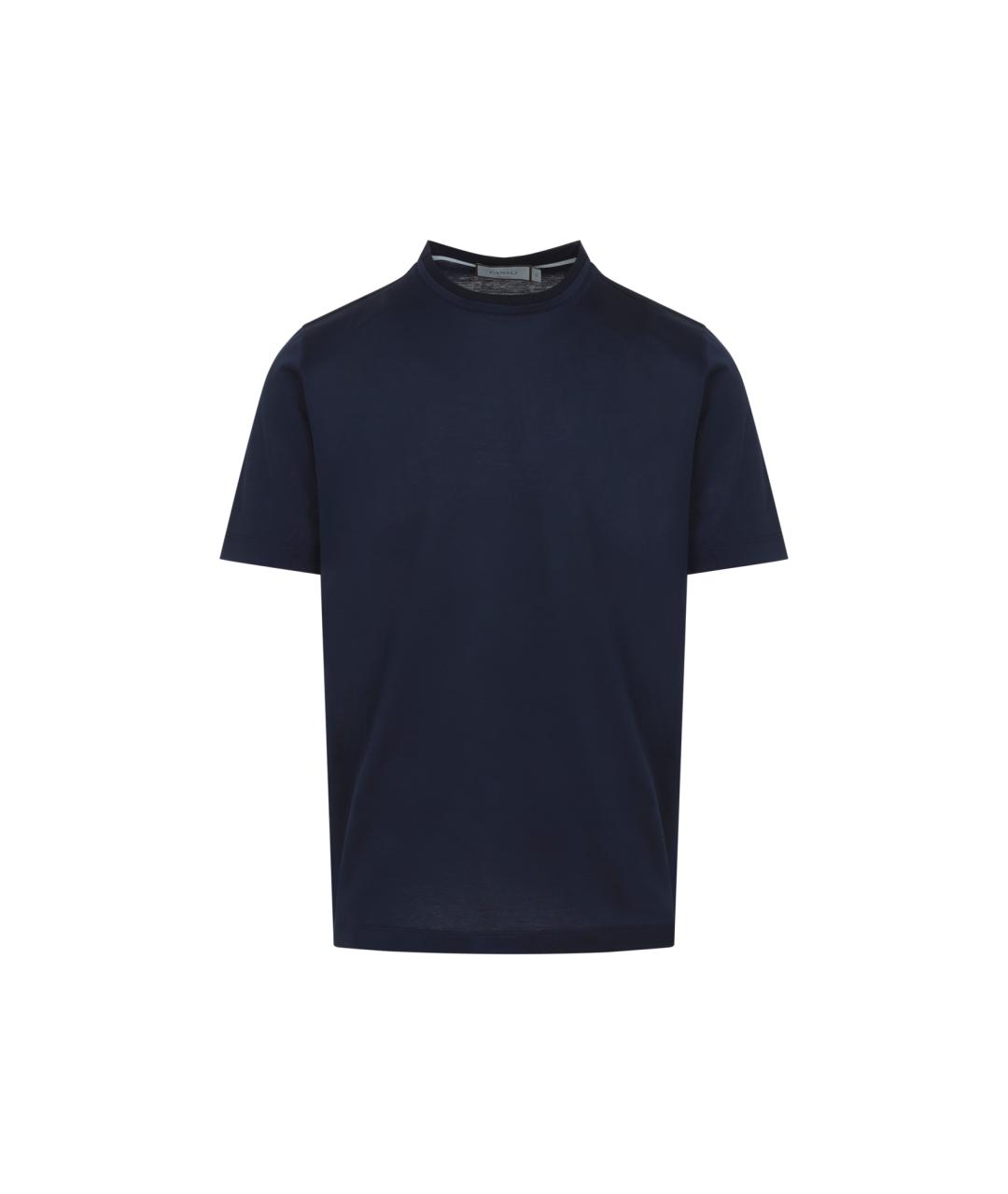 CANALI Синяя хлопковая футболка, фото 1