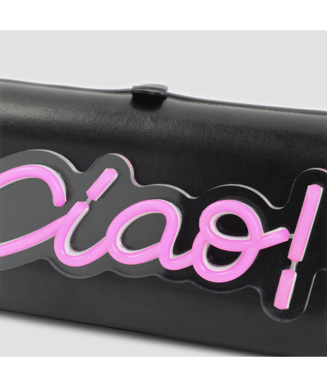 MOSCHINO Черная сумка через плечо из искусственной кожи, фото 4