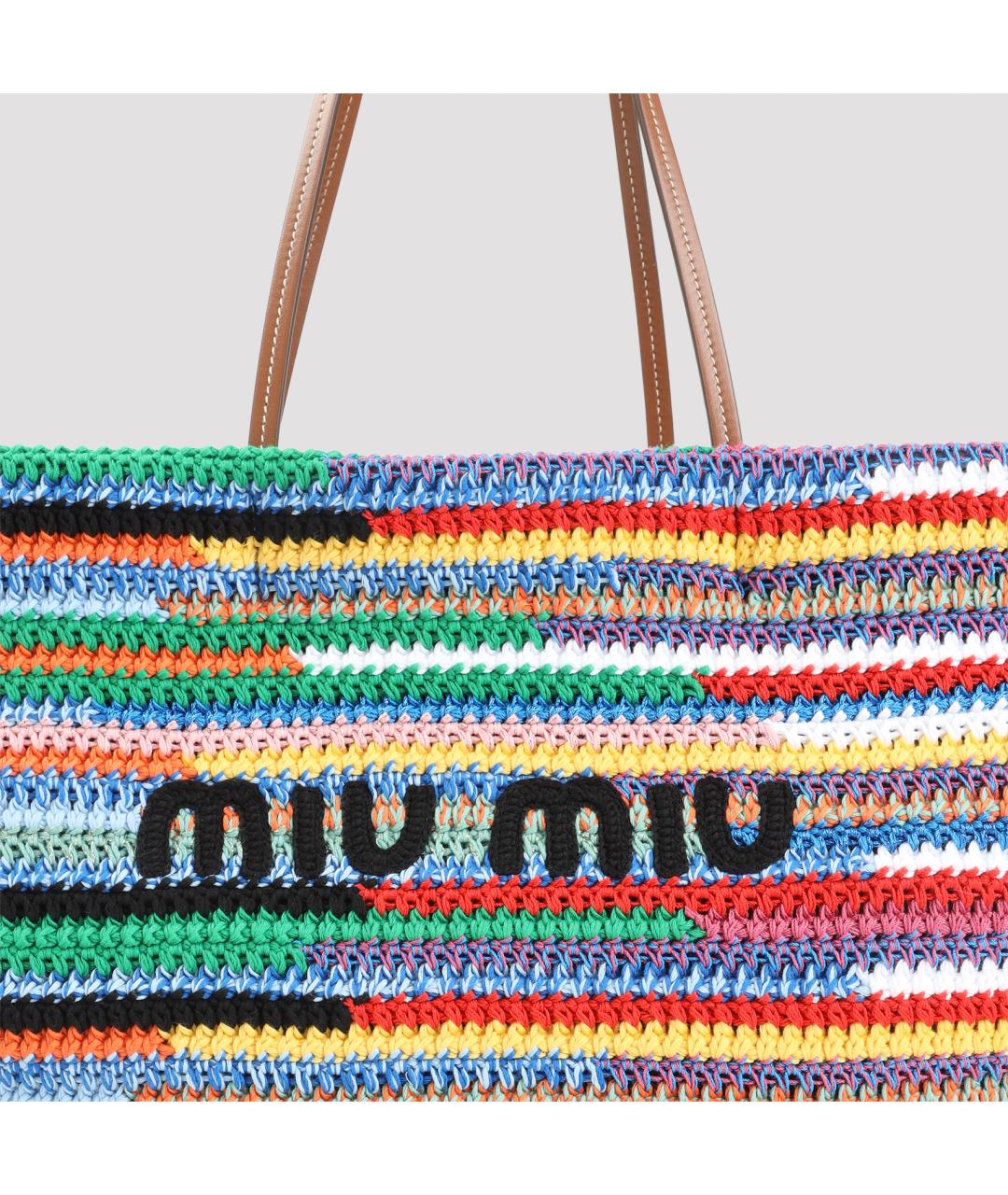 MIU MIU Мульти хлопковая сумка тоут, фото 4