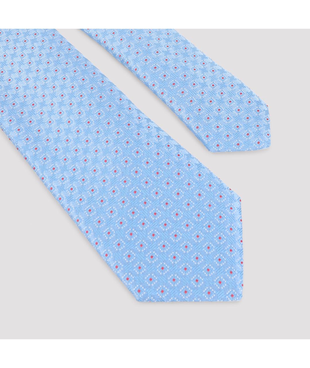 CANALI Голубой шелковый галстук, фото 3