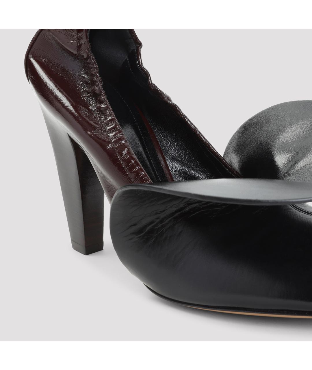 PHOEBE PHILO Бордовые кожаные туфли, фото 4