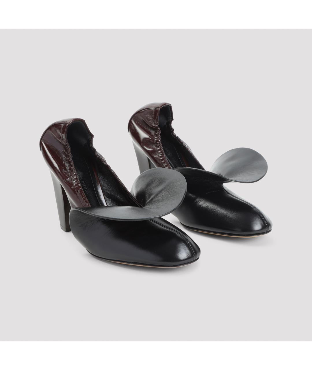 PHOEBE PHILO Бордовые кожаные туфли, фото 3