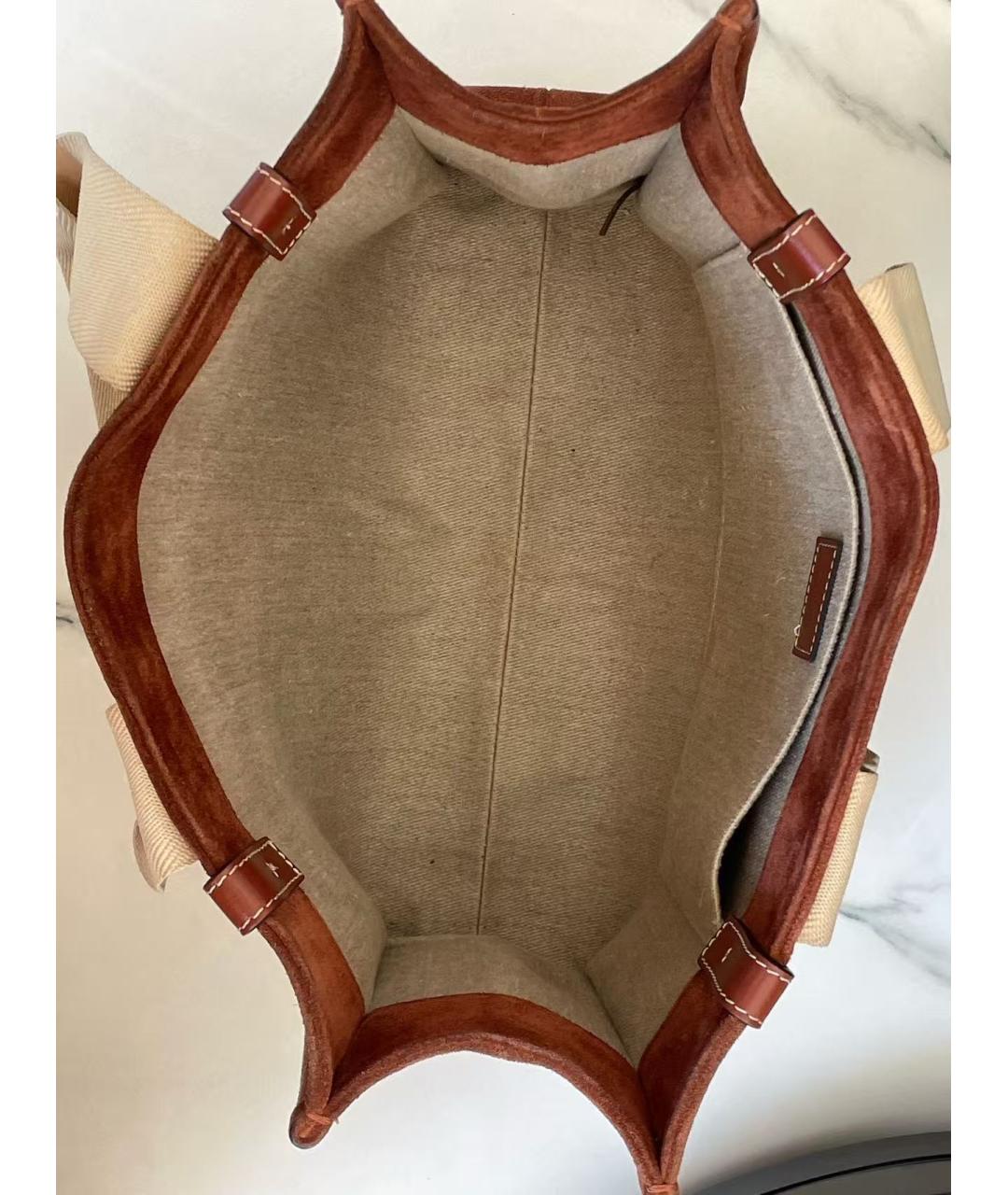 CHLOE Коричневая замшевая сумка тоут, фото 5