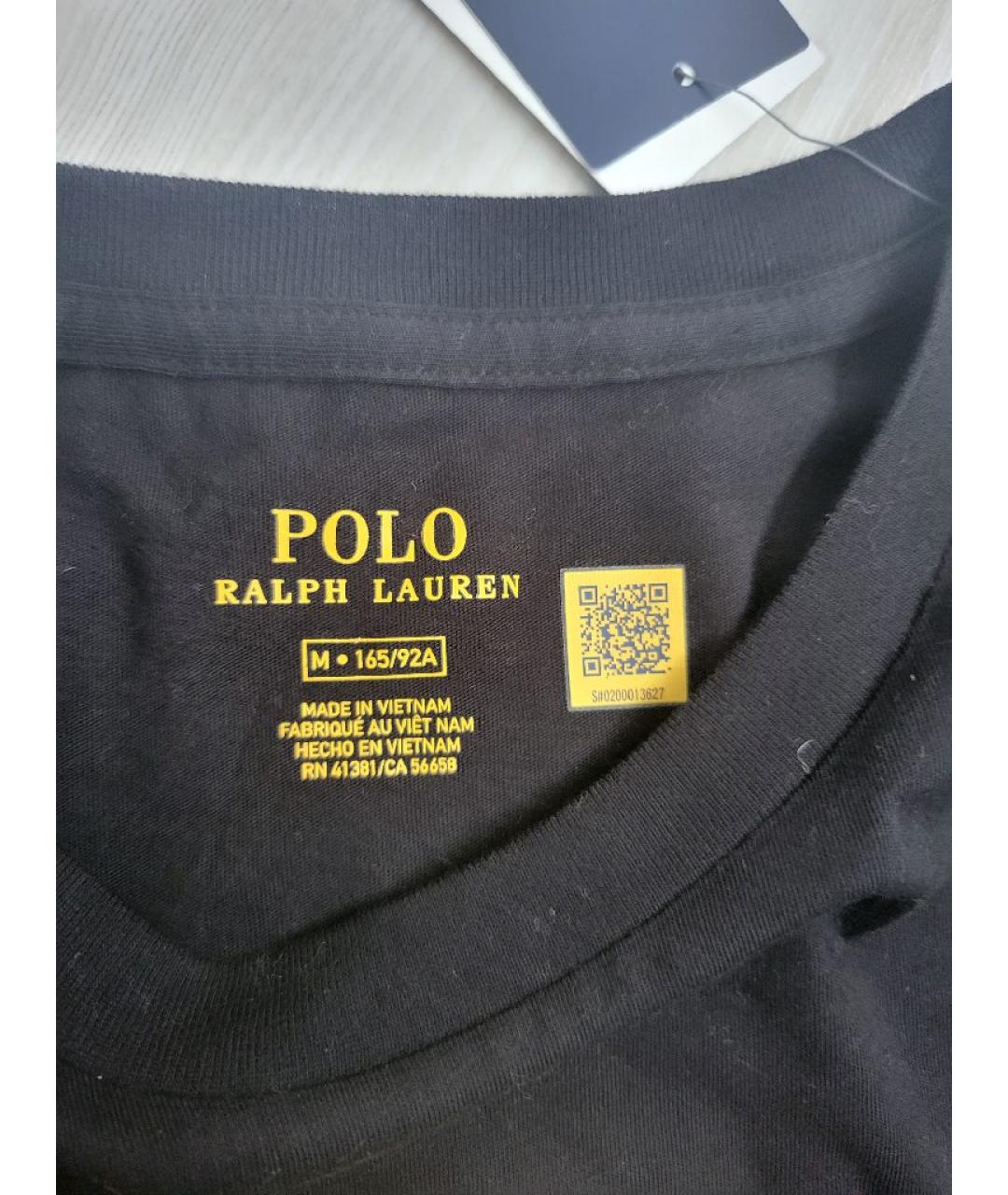POLO RALPH LAUREN Черная хлопковая футболка, фото 7