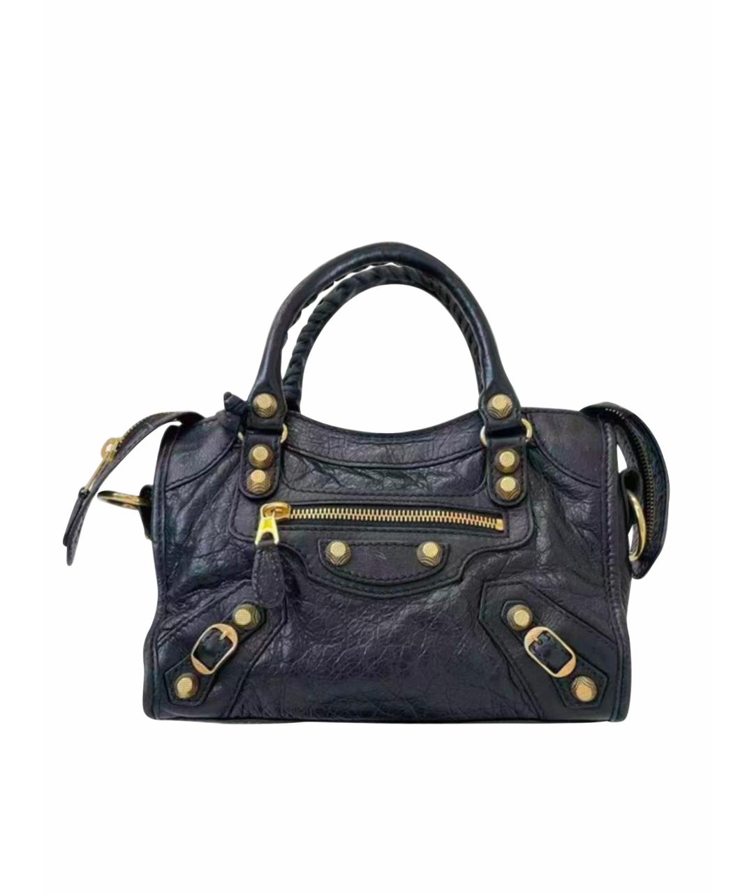 BALENCIAGA Черная кожаная сумка через плечо, фото 6