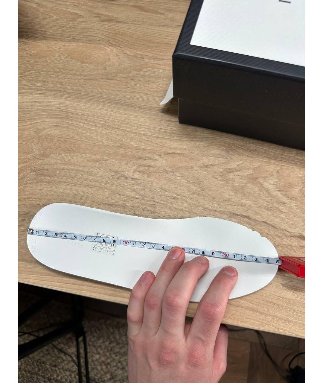 GUCCI Белые кожаные кеды, фото 5