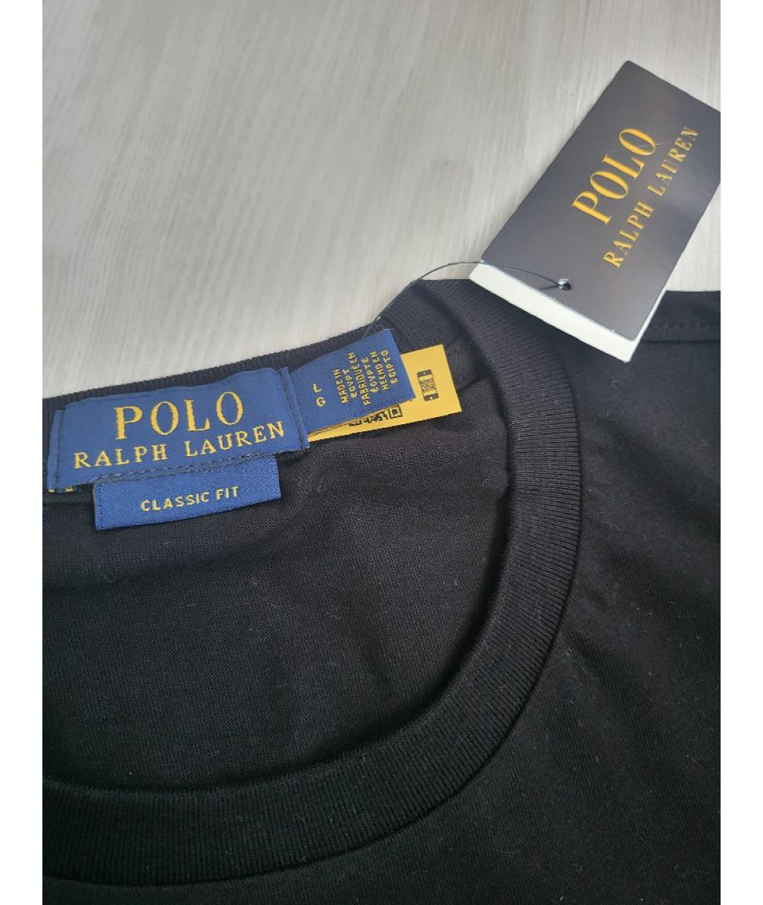 POLO RALPH LAUREN Черная хлопковая футболка, фото 7