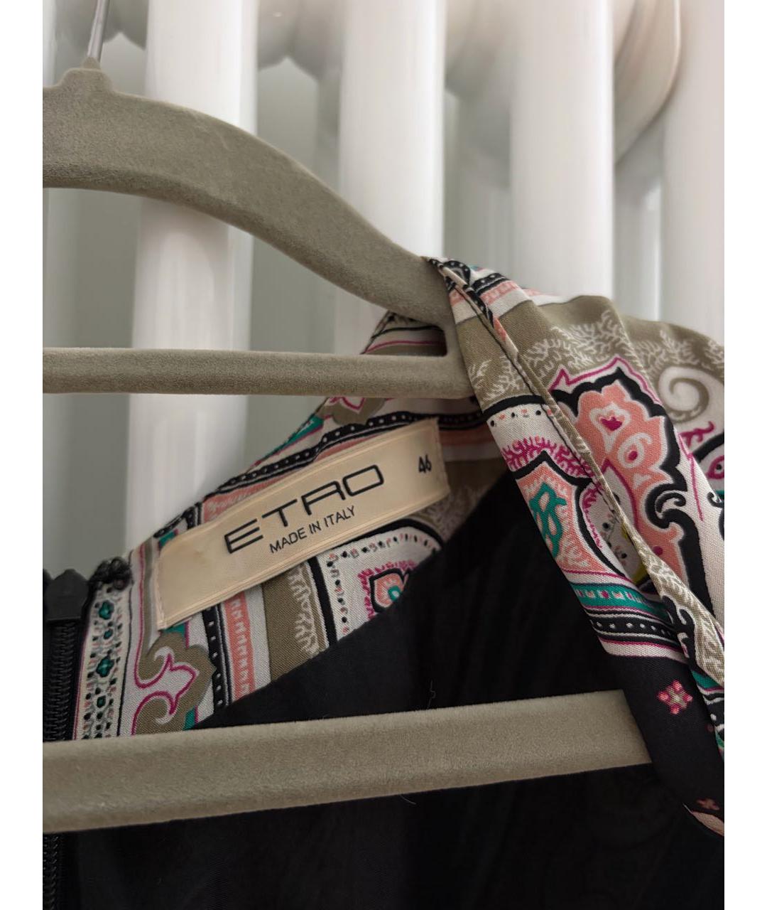 ETRO Черное шелковое вечернее платье, фото 2