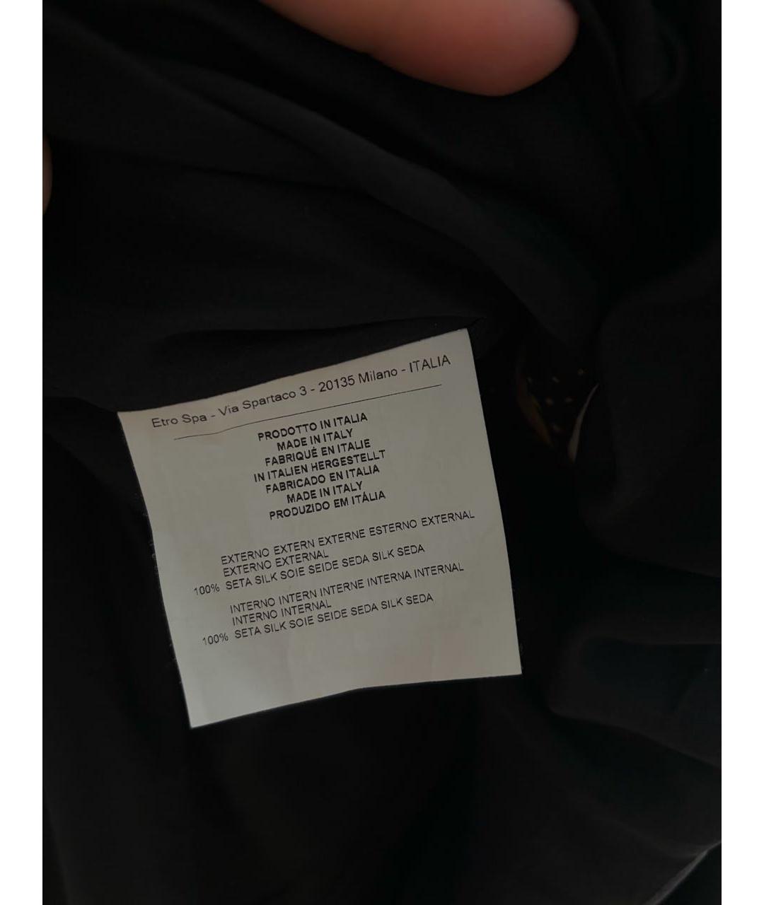 ETRO Черное шелковое вечернее платье, фото 4