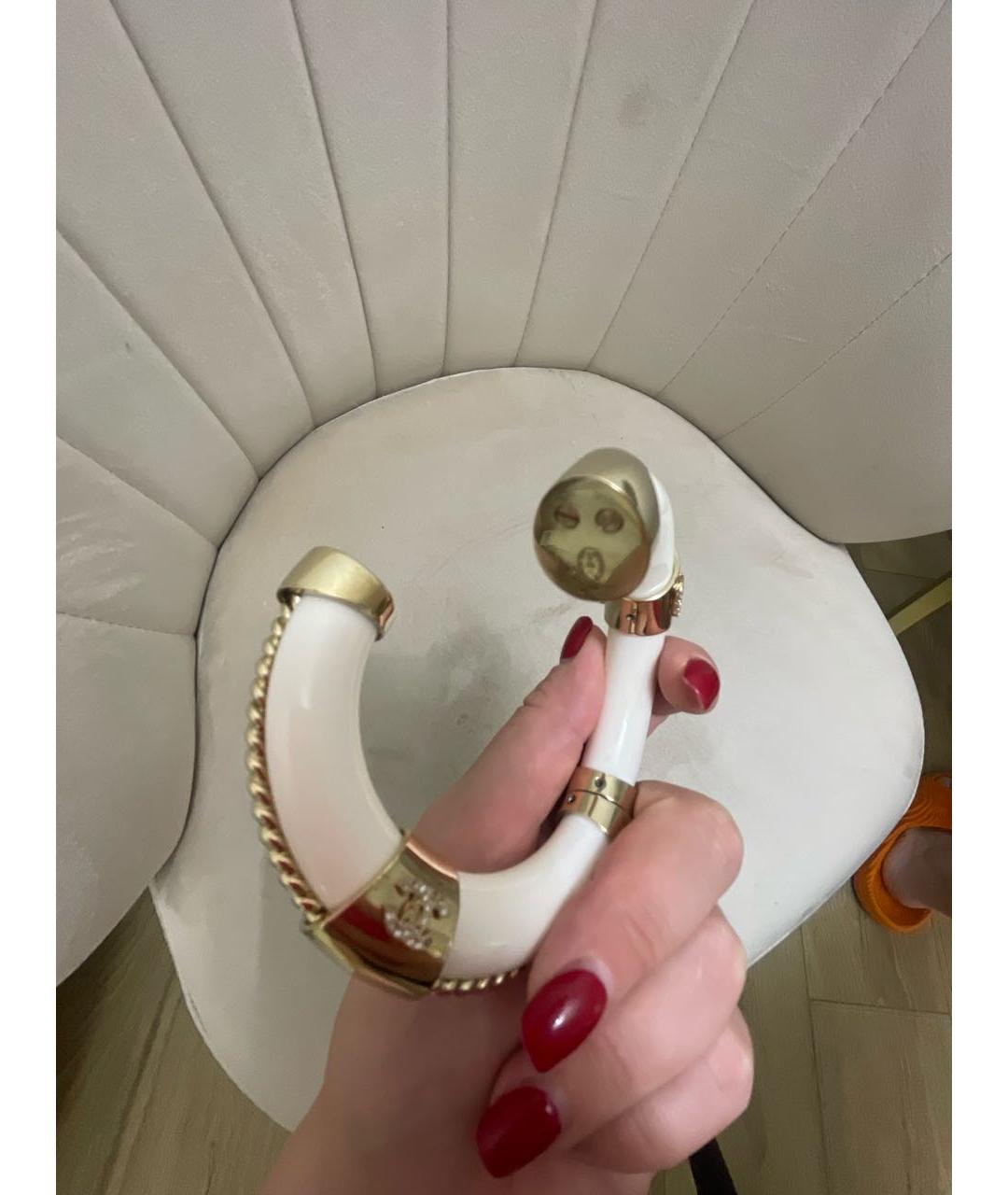 CHANEL Белый металлический браслет, фото 3