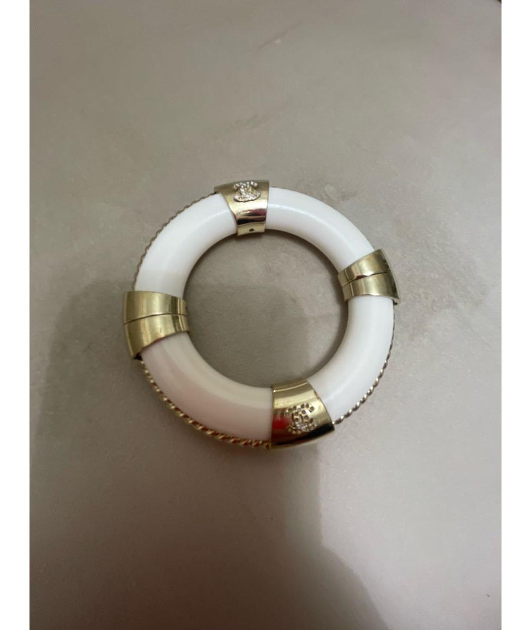 CHANEL Белый металлический браслет, фото 4