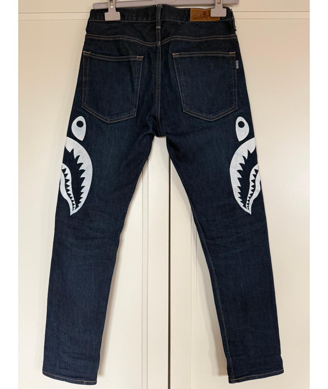 A BATHING APE Темно-синие деним детские джинсы, фото 2