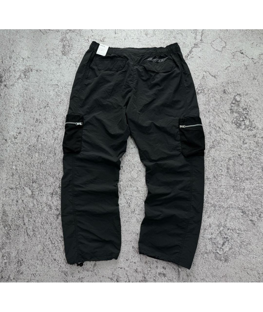 NIKE Черные полиамидовые повседневные брюки, фото 2