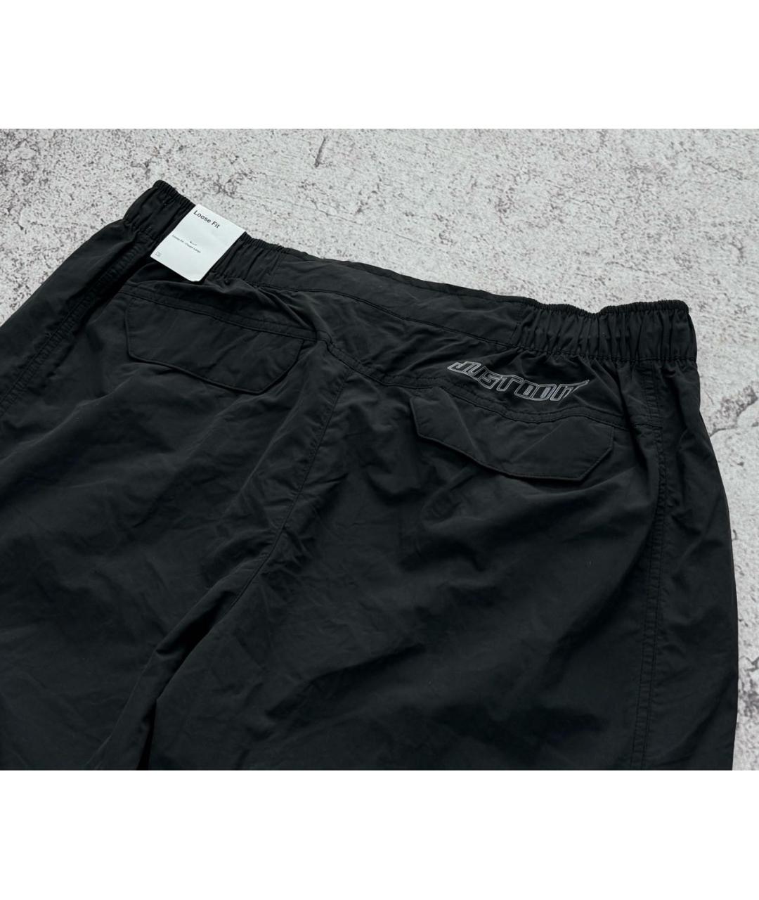 NIKE Черные полиамидовые повседневные брюки, фото 5