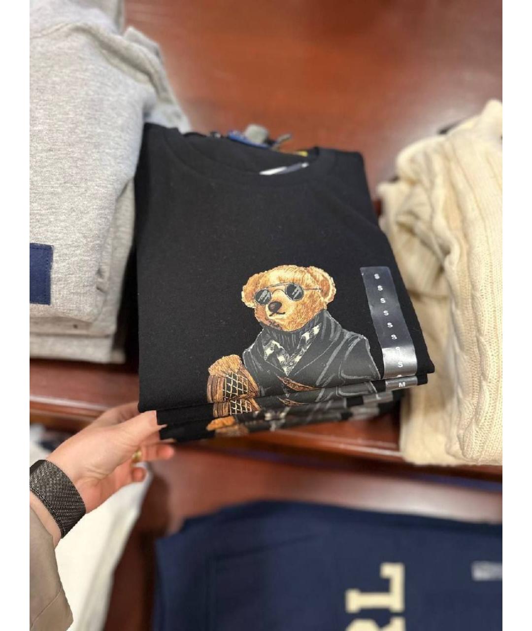 POLO RALPH LAUREN Черная хлопковая футболка, фото 4