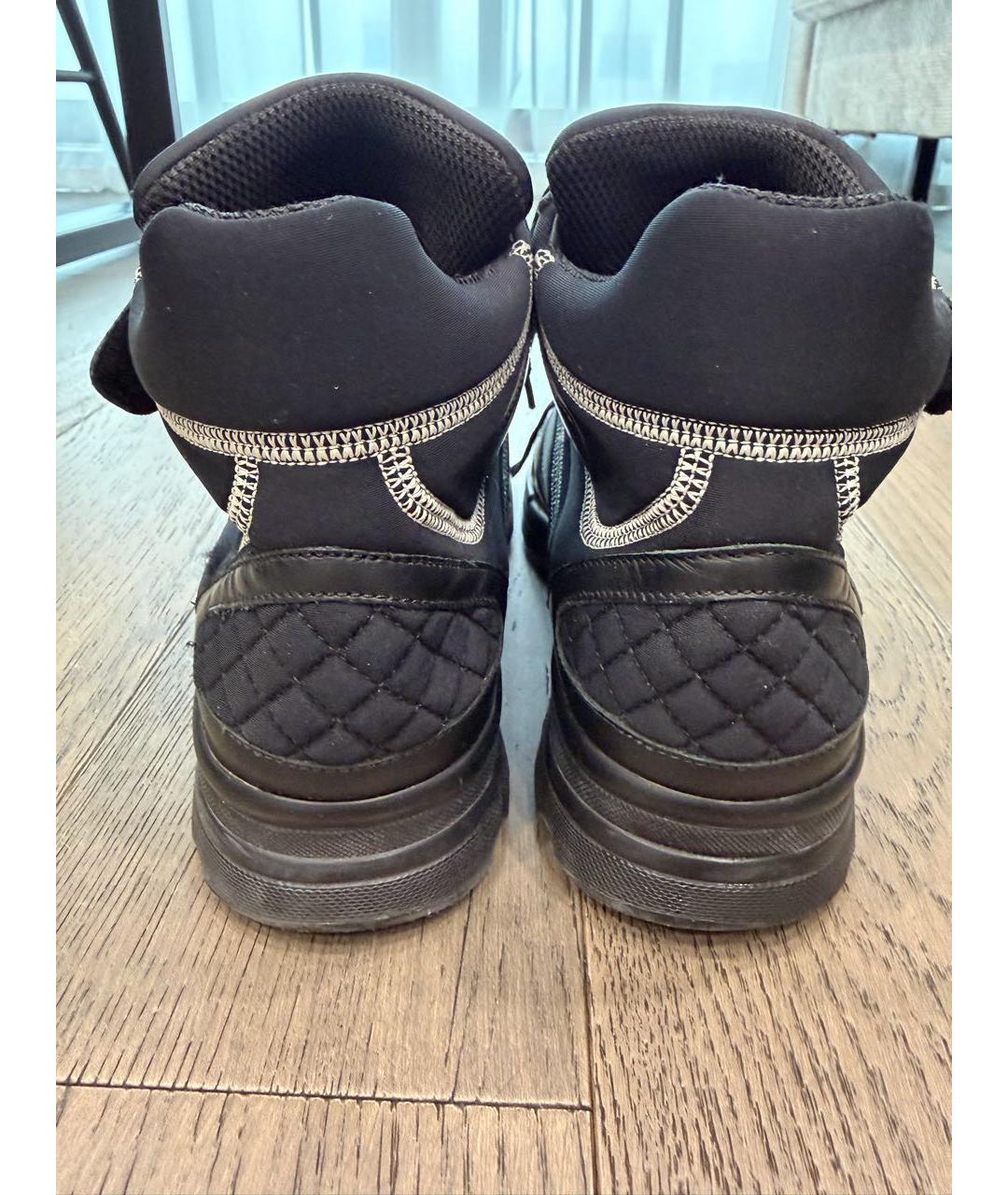 CHANEL Черные текстильные кроссовки, фото 4