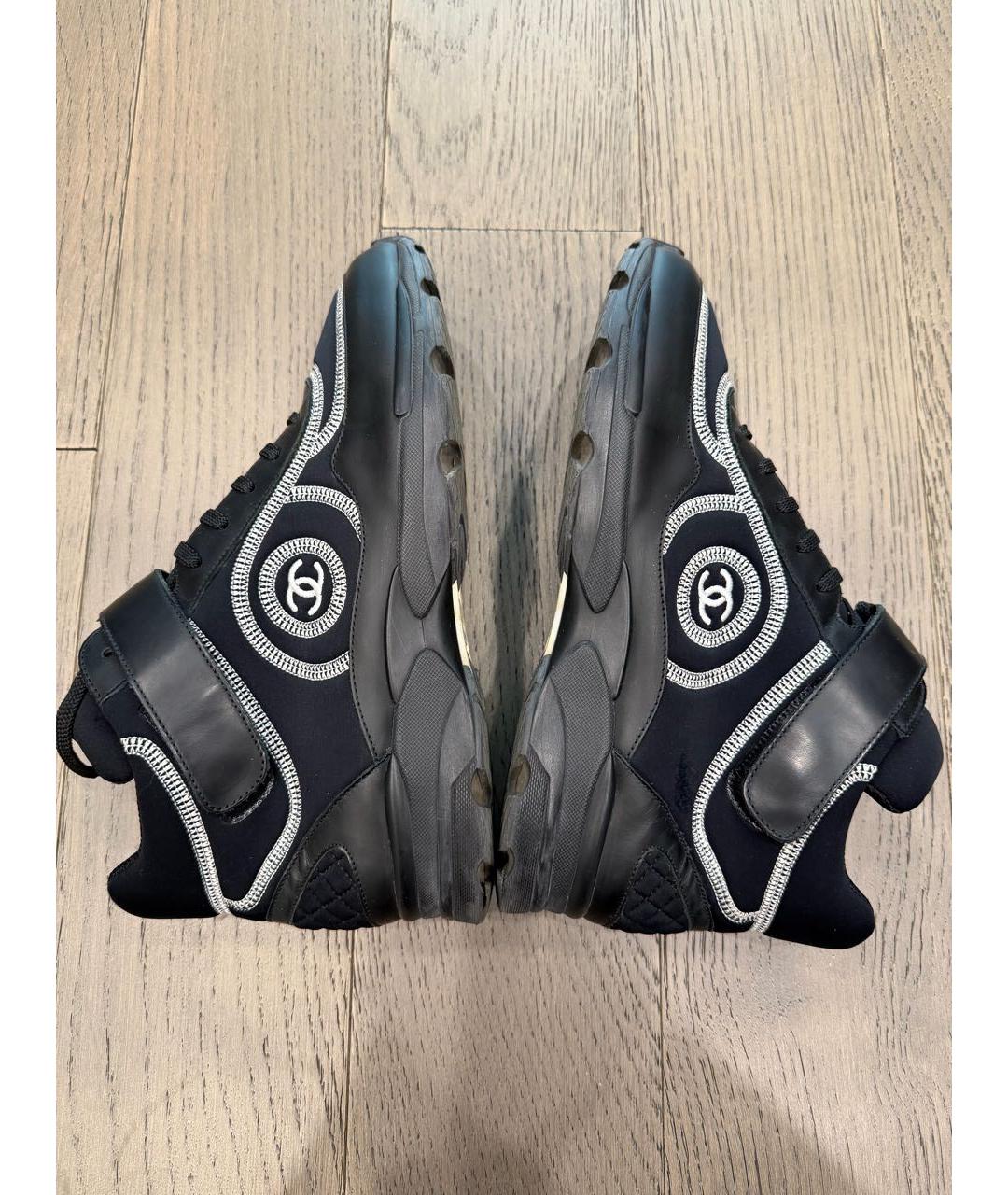 CHANEL Черные текстильные кроссовки, фото 6