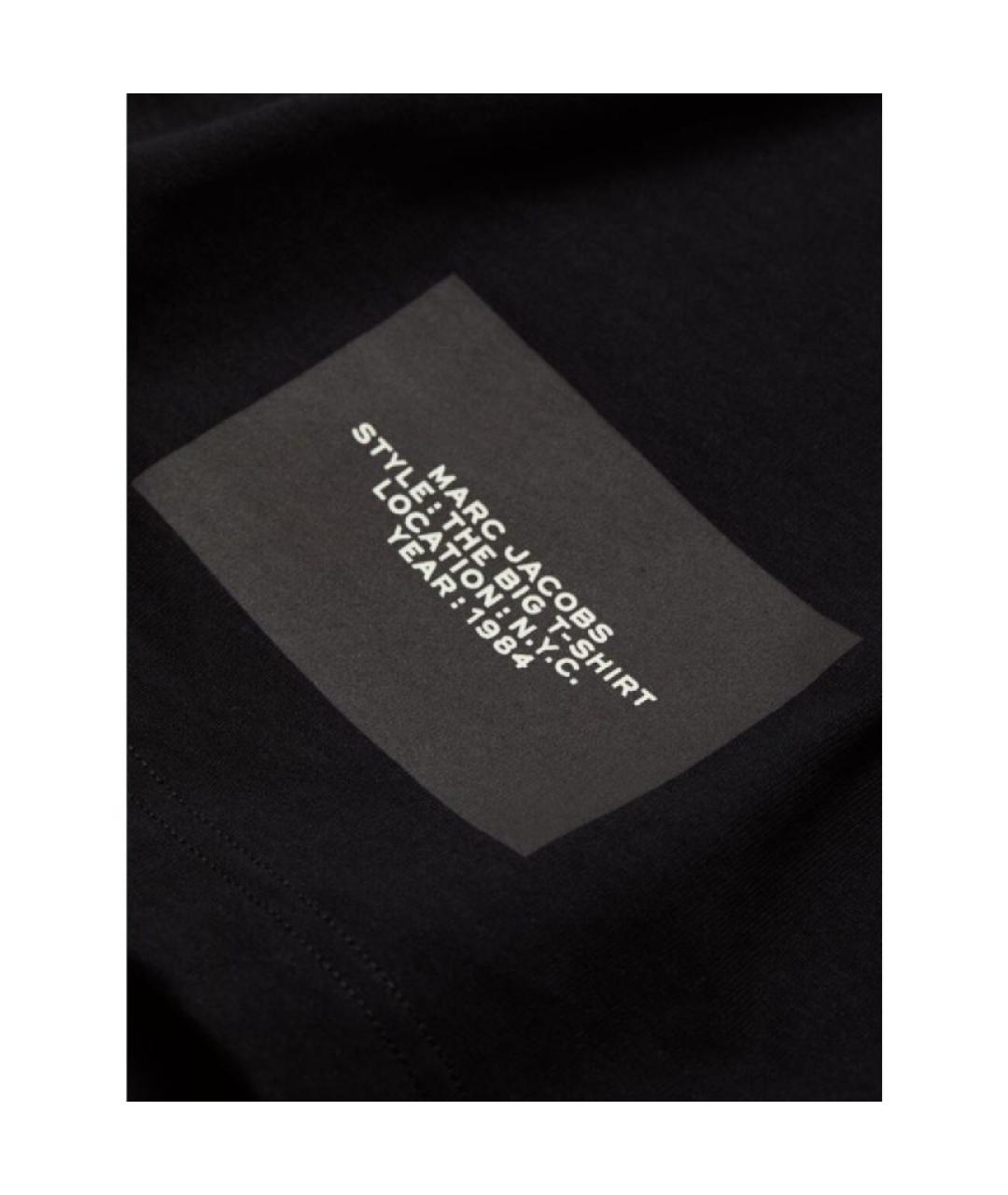 MARC JACOBS Черная хлопковая футболка, фото 5