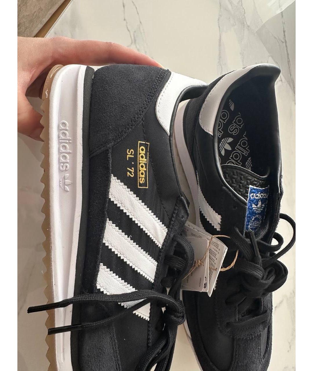 ADIDAS Черные замшевые низкие кроссовки / кеды, фото 3